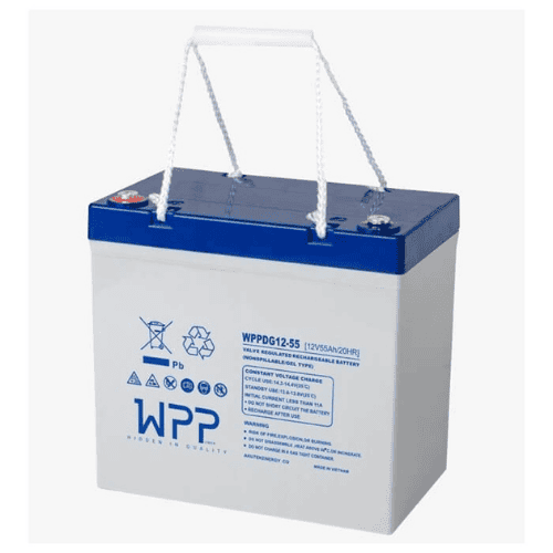 WPP 55 Amper WPPDG12-55 (12V55Ah) Akülü Tekerlekli Sandalye Aküsü