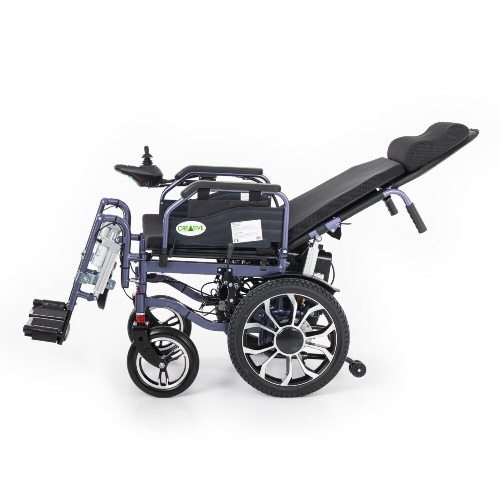 Creative CR-8012 Akülü Tekerlekli Sandalye Özellikli Motorlu Sırt Yatar ve Motorlu Ayak Kalkar - Görsel 4