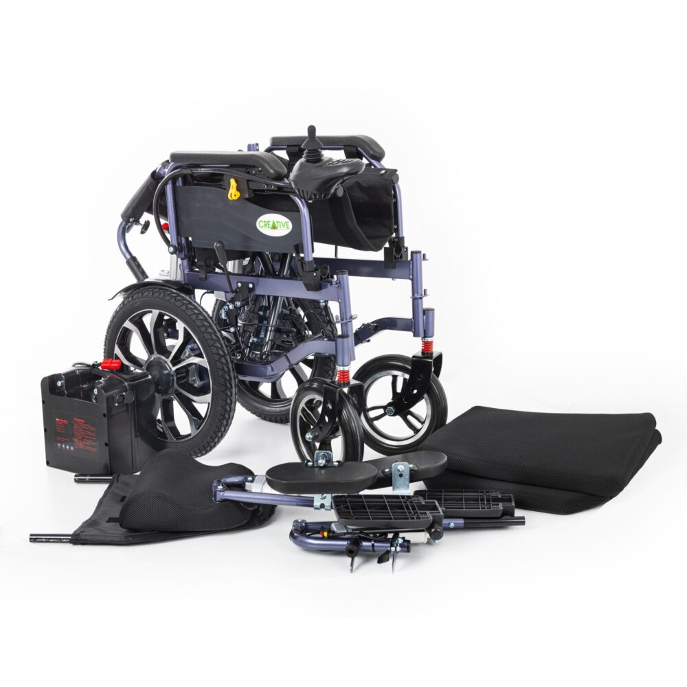 Creative CR-8012 Akülü Tekerlekli Sandalye Özellikli Motorlu Sırt Yatar ve Motorlu Ayak Kalkar - Görsel 6