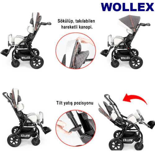 Wollex 8001-16 Trio Engelli Çocuk Puseti